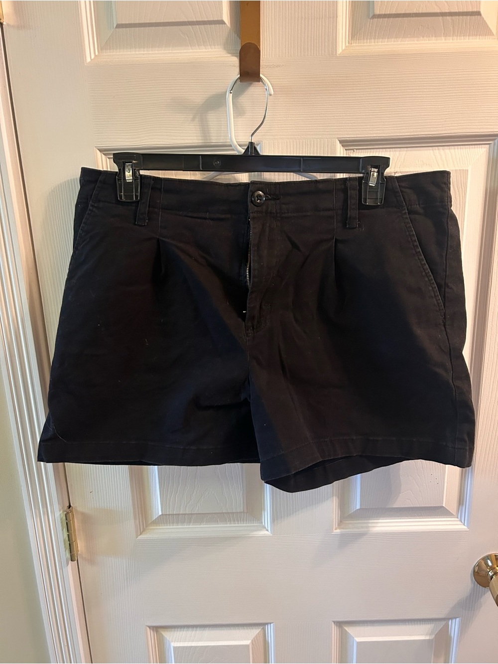 Lee Black Women's Pleated Chino Bermuda Shorts
